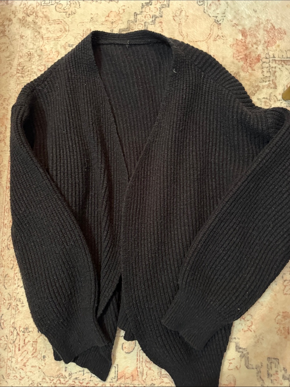 Black Ribbed V-Neck women’s Sweater